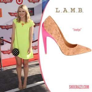 L.A.M.B. Pink and Tan Heels